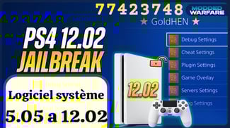 Jailbreak PlayStation 4 disponible Logiciel système 5.05 a 12.02 Et aussi Installation tout les jeux et programmes Playstation 2.3& 4