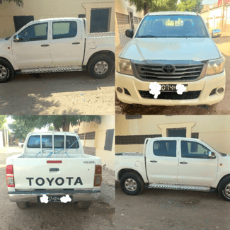Toyota Hilux Blanc, Pick-up double cabine, boîte manuelle, très bon état