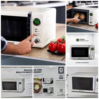 Four Micro-Ondes Geepas 20L, 700W, Décongélation