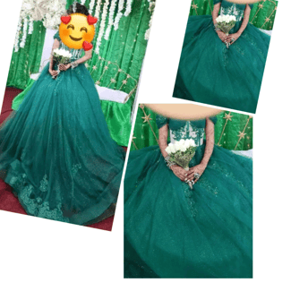 Robe vert long pour soir&eacute;e