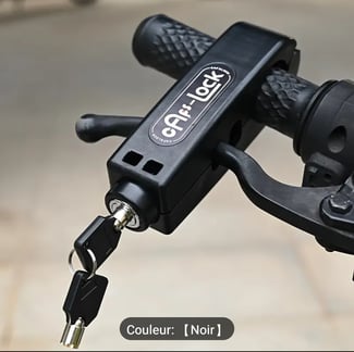 Antivol moto/v&eacute;lo en ABS, l&eacute;ger et portable, avec 2 cl&eacute;s incluses