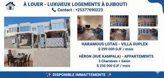 Villa Meubl&eacute;e &agrave; Louer (Haramous & H&eacute;ron)