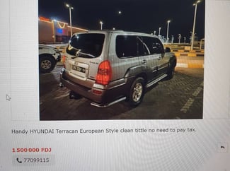 Hyundai Terracan, Occasion, tr&egrave;s bon &eacute;tat, climatisation, prix n&eacute;gociable