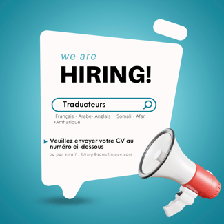 Offre d'emploi pour traducteurs - Amharique, Fran&ccedil;ais, Somali, Arabe, Anglais, Afar.