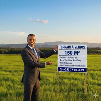 Terrain de 150m&sup2; &agrave; Balbala 11, id&eacute;al pour projet de vie ou investissement