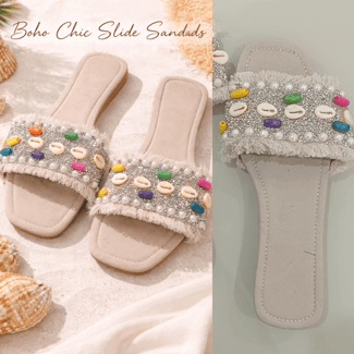 Sandales Boh&egrave;me Chic Perl&eacute;es