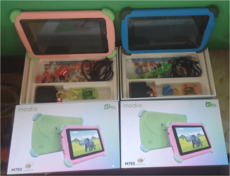 Tablettes Modio M793 Kids 6Go 256Go, 7, 2 cam&eacute;ras, comme neuves