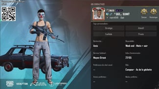 Compte PUBG niveau 76 avec skins et armes améliorés