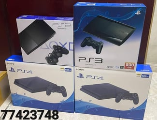maintenant disponible: console PlayStation 2 3 4 à vendre nouveau avec jeux tout accessoires Et aussi Installation tout les jeux pour Playstation 4. 3 & 2