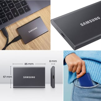 Samsung Portable SSD T7 - Ultra-rapide, compact et sécurisé