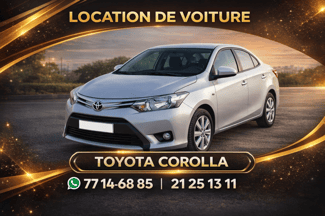 Toyota Corolla à louer, essence, en bon état