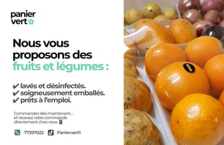 Légumes et fruits frais et lavés 