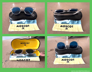 Lunettes MOSCOT LEMTOSH 44, monture transparente et verres bleutés