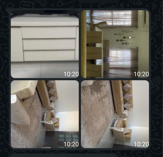 Salon + salon à manger avec accessoires et table à télé, négociable