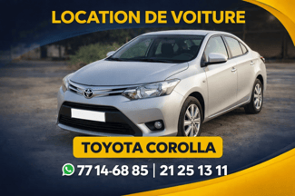 Toyota Corolla à louer, manuelle, économique