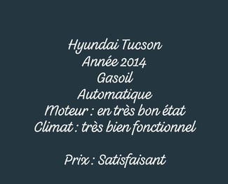 Hyundai Tucson en très bon état