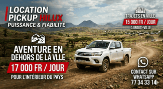À louer Toyota Hilux 4x4, robuste et fiable, idéal tout-terrain