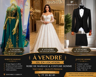 Robes et costumes de mariage neufs à vendre ou à louer