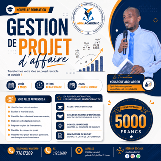 Formation pratique en gestion de projet d’affaire