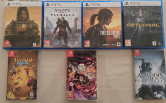 Jeux PS5 et Nintendo Switch en excellent état