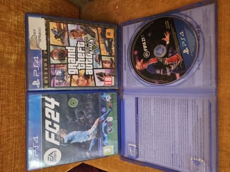 Pack 3 jeux vidéo PS4 EA Sports FC 24, GTA V Premium, FIFA 21