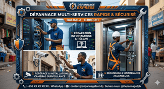 Dépannage rapide informatique, vidéosurveillance et ascenseurs expert
