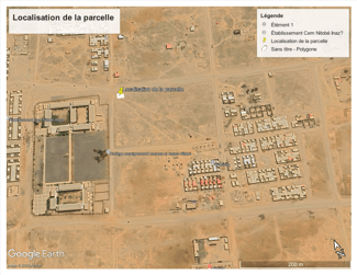 Terrain 120 m² en angle proche collège Nitobe Nassib