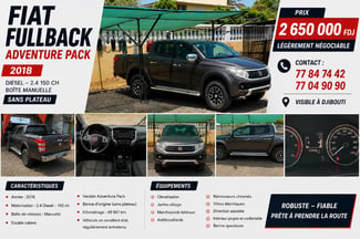 Fiat Fullback Adventure Pack 2018 diesel boîte manuelle