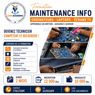 Formation pratique en maintenance informatique et électronique
