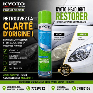 KYOTO Headlight Restorer rénovateur rapide pour phares ternes