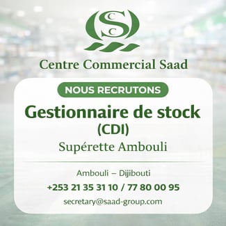 Offre d'emploi gestionnaire de stock expérimenté 3 ans minimum