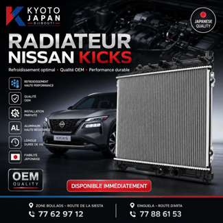 Radiateur haute performance pour Nissan Kicks, fiable et durable