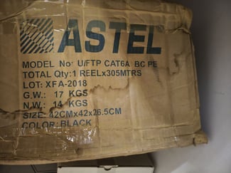 Câble réseau U/FTP CAT 6 extérieur 305 m Astel