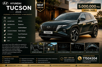 Hyundai Tucson 2024 essence, boîte automatique, neuf