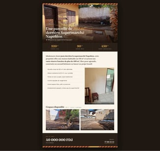 Maison avec grand terrain constructible près supermarché Napoléon