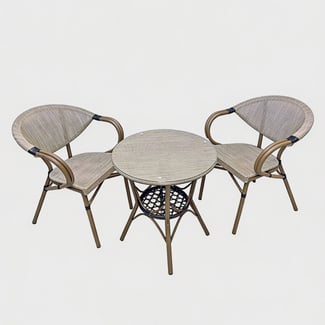 Ensemble table et 2 chaises de jardin neuves Turquie