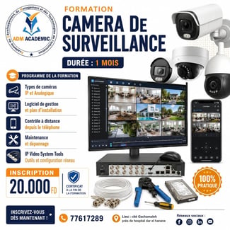 Formation professionnelle en caméra de surveillance et sécurité IP