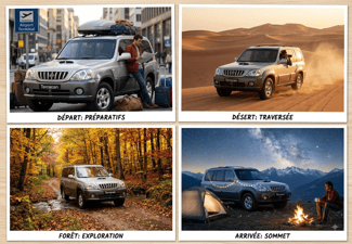Hyundai Terracan 4x4 diesel les voyages touristiques et les trajets entre Djibouti et l'Éthiopie.