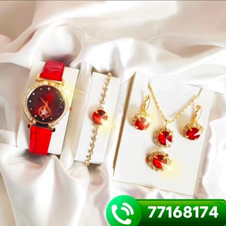 Ensemble bijoux 4 pièces en 4 couleurs élégantes