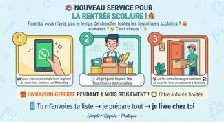 Fournitures scolaires livrées à domicile pour la rentrée