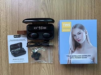 Écouteurs sans fil TWS avec power bank et écran digital