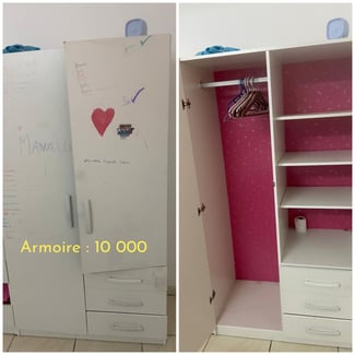 Armoire dressing de rangement vêtements d'occasion
