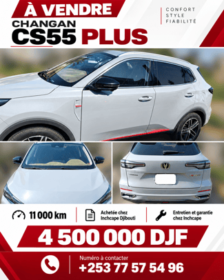 Changan CS55 Plus, essence, garantie concessionnaire