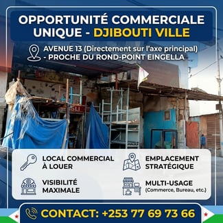 Local commercial à louer avenue 13 emplacement stratégique