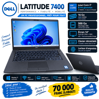 PC Dell Latitude 7400 compact et puissant
