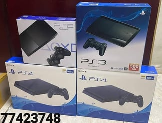 Consoles PlayStation 2, 3, 4 neuves avec jeux et accessoires complets