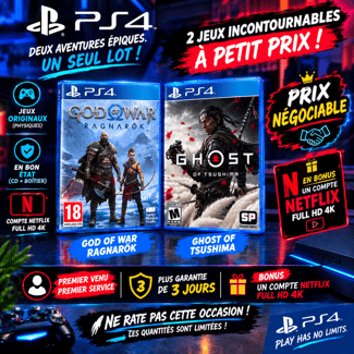 Deux jeux compatibles PS5 slim/pro avec bonus Netflix 4K