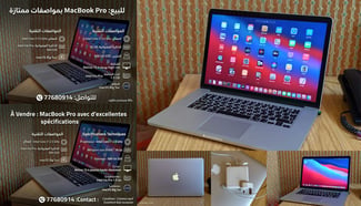 MacBook Pro 15,4 Retina i7 16 Go RAM 500 Go SSD excellent état