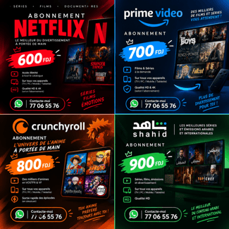 Abonnement streaming DjibStream films séries sports 4K