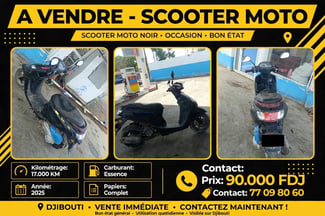 Scooter noir 2025 essence avec papiers complets